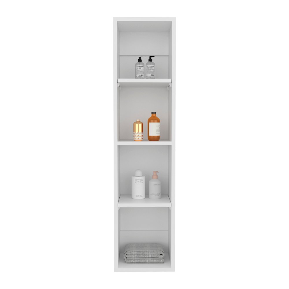 Kora Wall-Mounted Bathroom Cabinet with Open Shelves and Slim Vertical Design. Picture 4