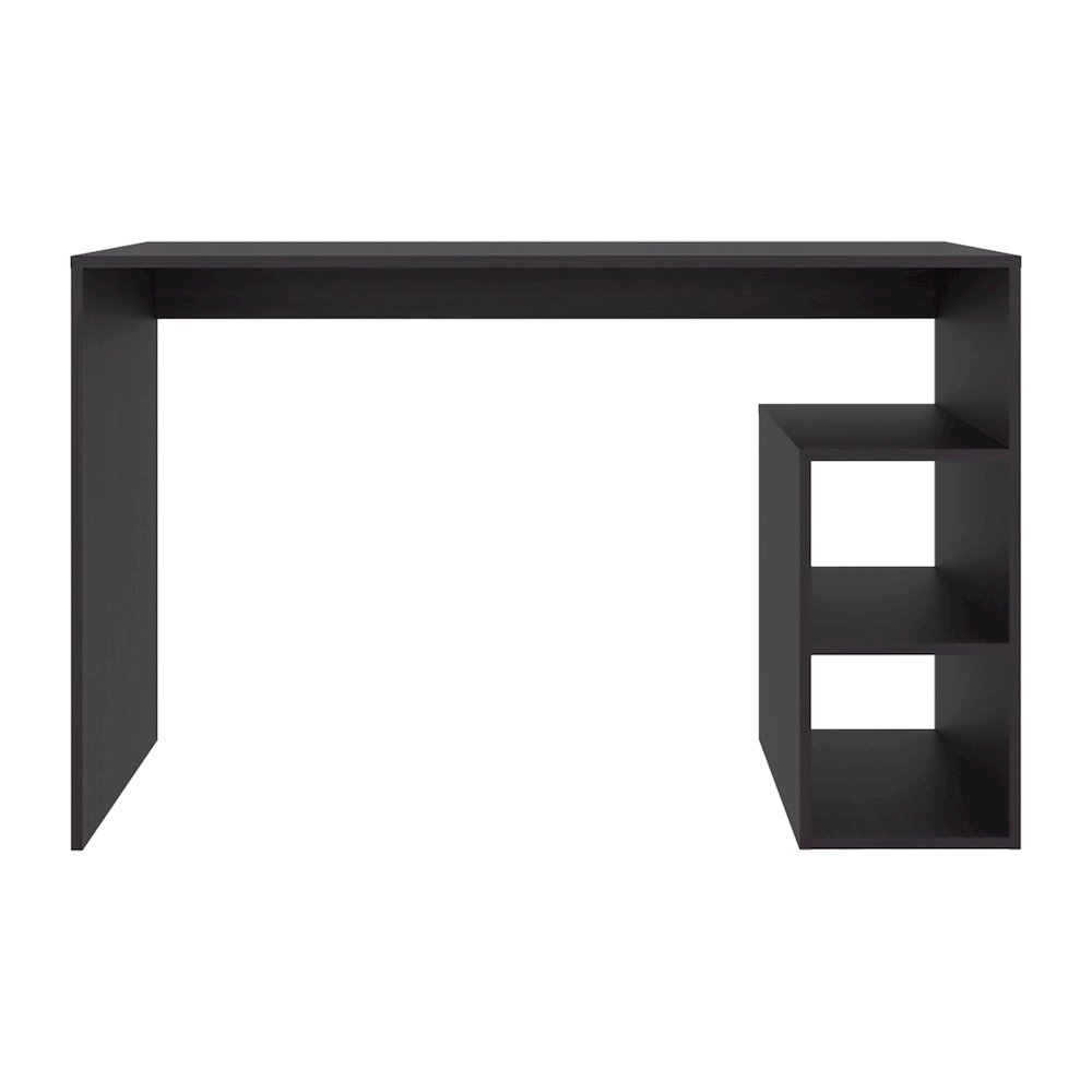 Star Office Desk with Storage and Minimalist Design, Wenge. Picture 1