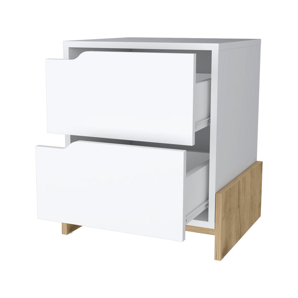 Lovell Nightstand with Sturdy Base and 2-Drawers. Picture 5