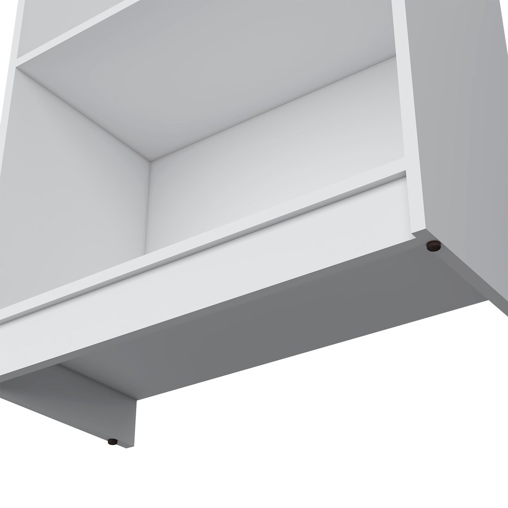 Sutton Bookcase with Tier Storage Shelves, White. Picture 7
