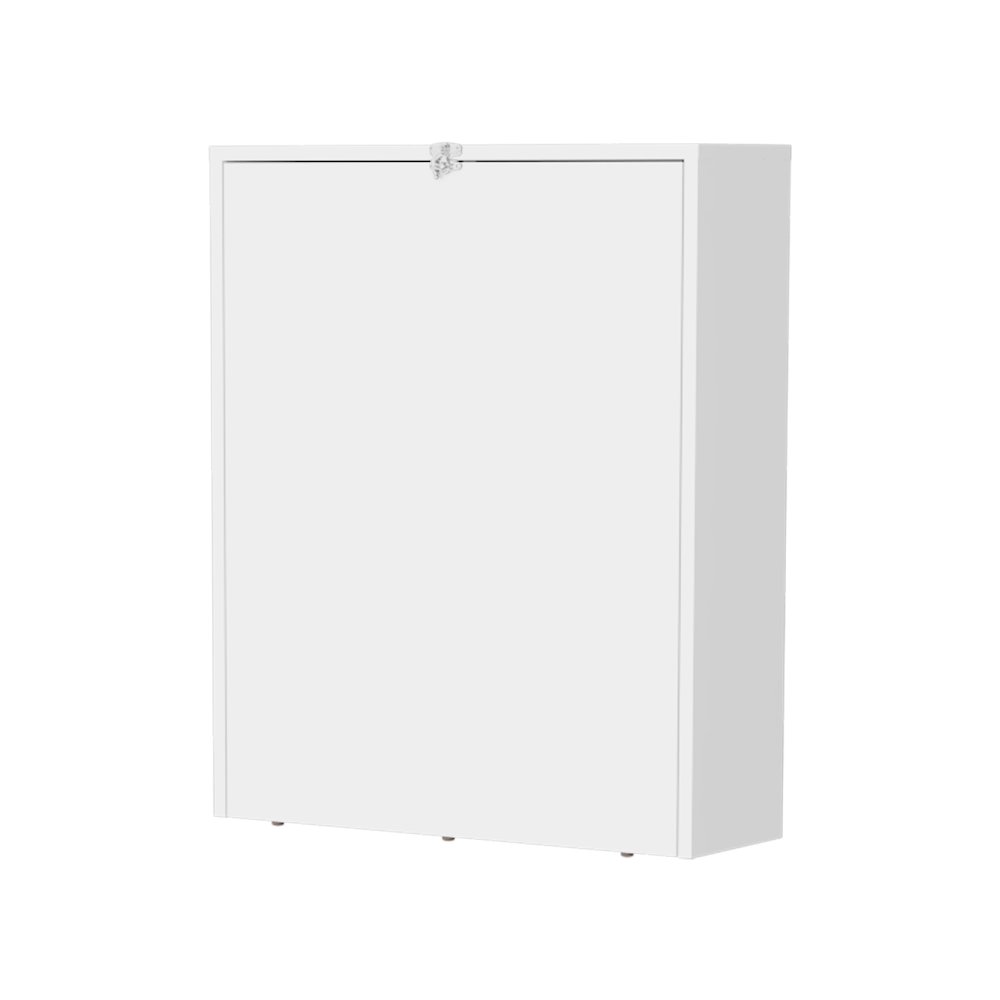 Aguila Wall-Mounted Drop-Leaf Table, White. Picture 1