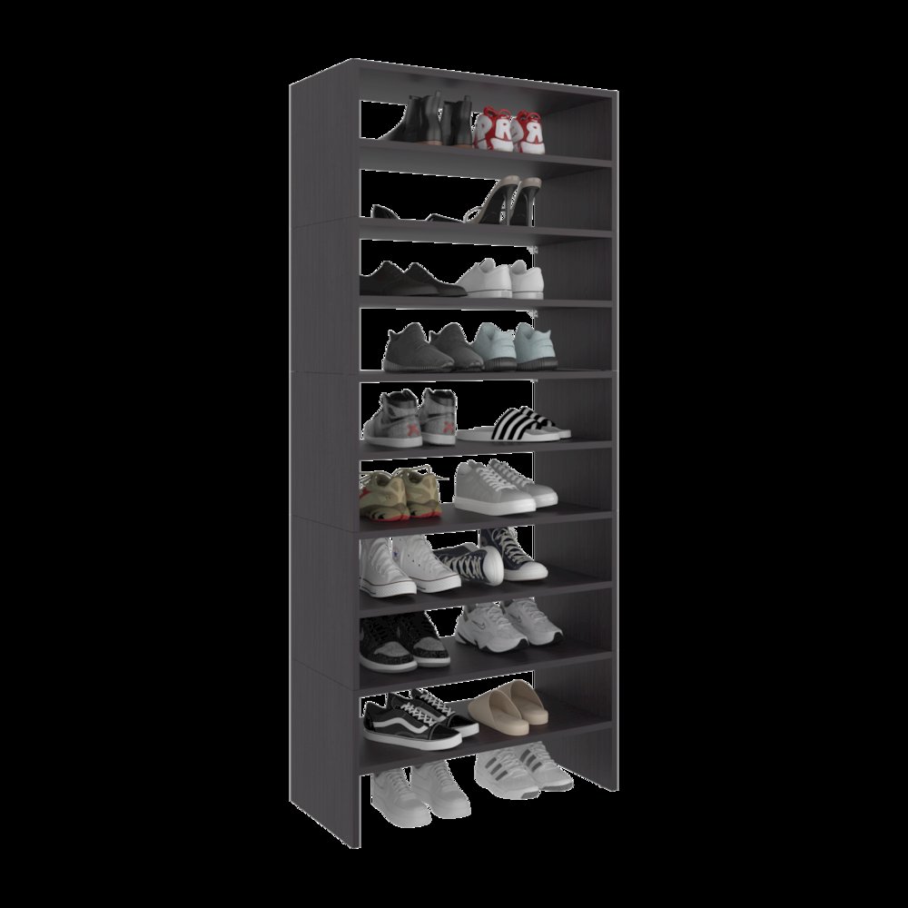 Houston Modern Shoe Rack Stylish Design for Bedroom and Hallway, Wengue. Picture 4