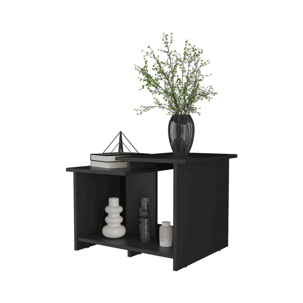 Naco Coffee Table with Open Storage, Melamine Finish, Wenge. Picture 4