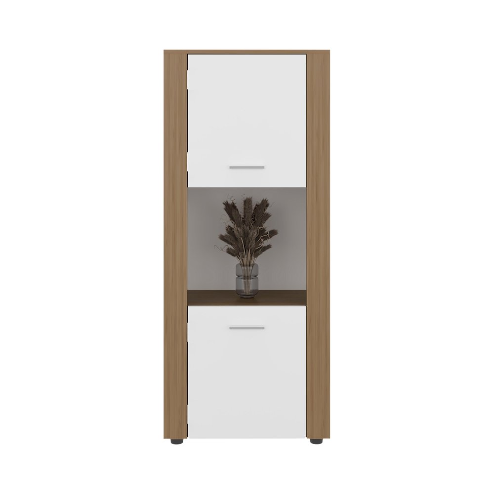 Hudson Vertical Storage Cabinet, Natural Oak. Picture 5