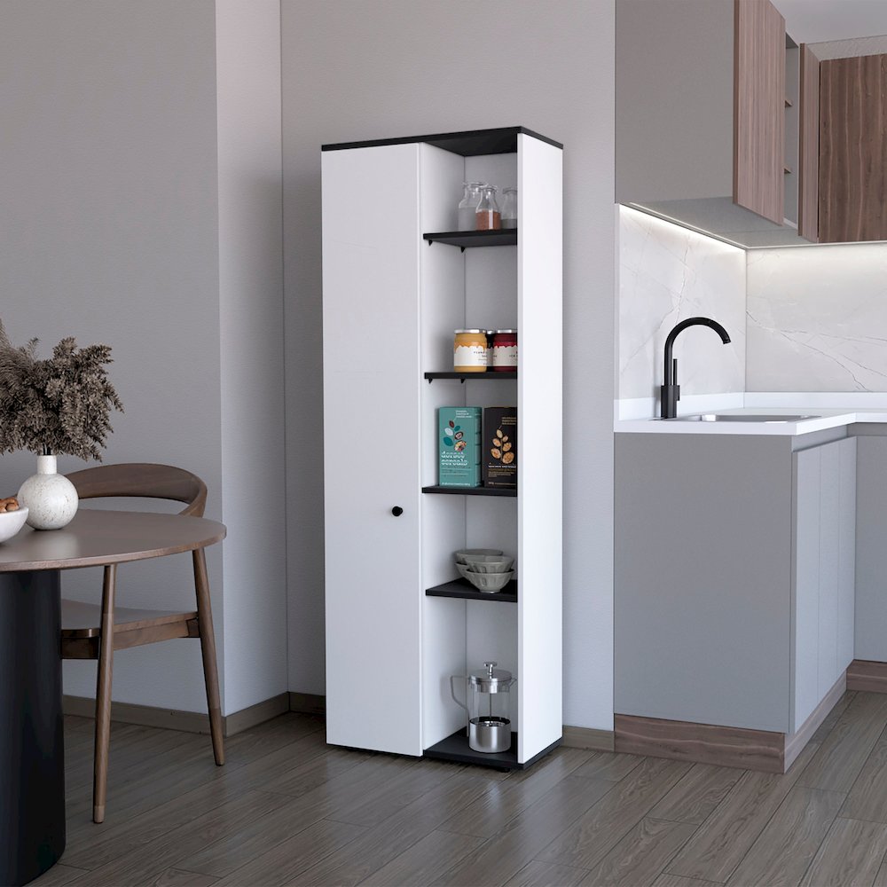 Harman Multistorage Kitchen Pantry with 1 door and 5 open shelves. Picture 7