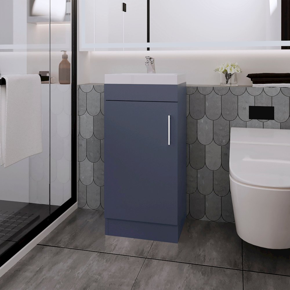 Madrid Bathroom Vanity in Melamine with 1 Door. Picture 2