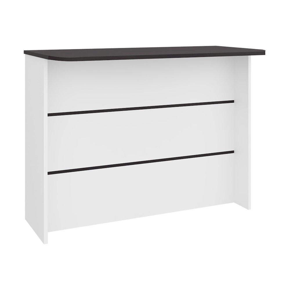 Central  kitchen island with modern design, ample storage space Wenge and white. Picture 1