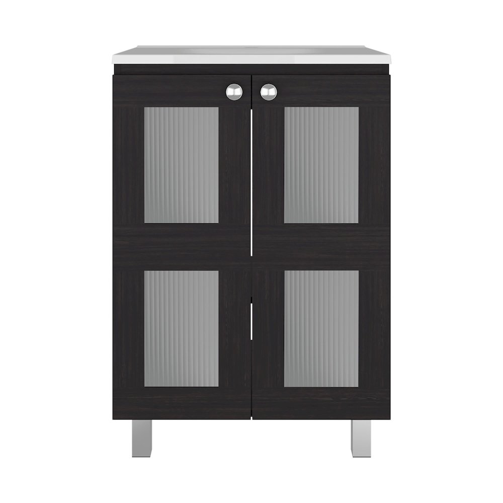 San Diego Two-Door Bathroom Cabinet with Internal Shelves for Efficient Storage. Picture 1