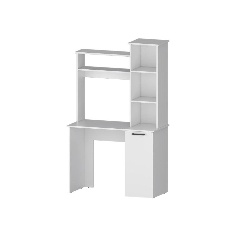 Rumford Computer Desk with Hutch and 3-Tier Storage Shelves. Picture 1