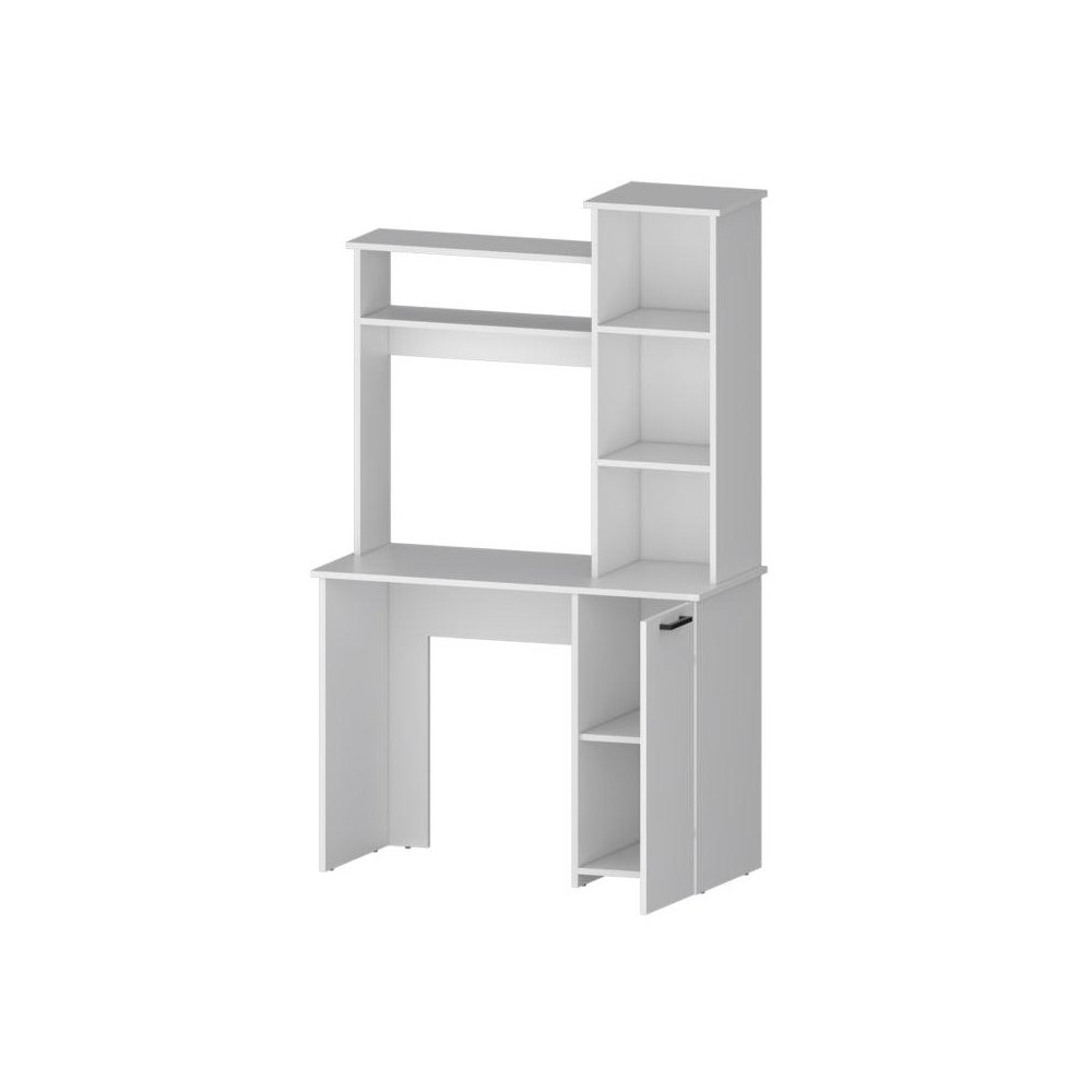 Rumford Computer Desk with Hutch and 3-Tier Storage Shelves. Picture 5