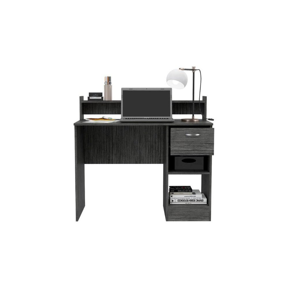 Charlotte Computer Desk with 2 Storage Shelves and Drawer. Picture 6