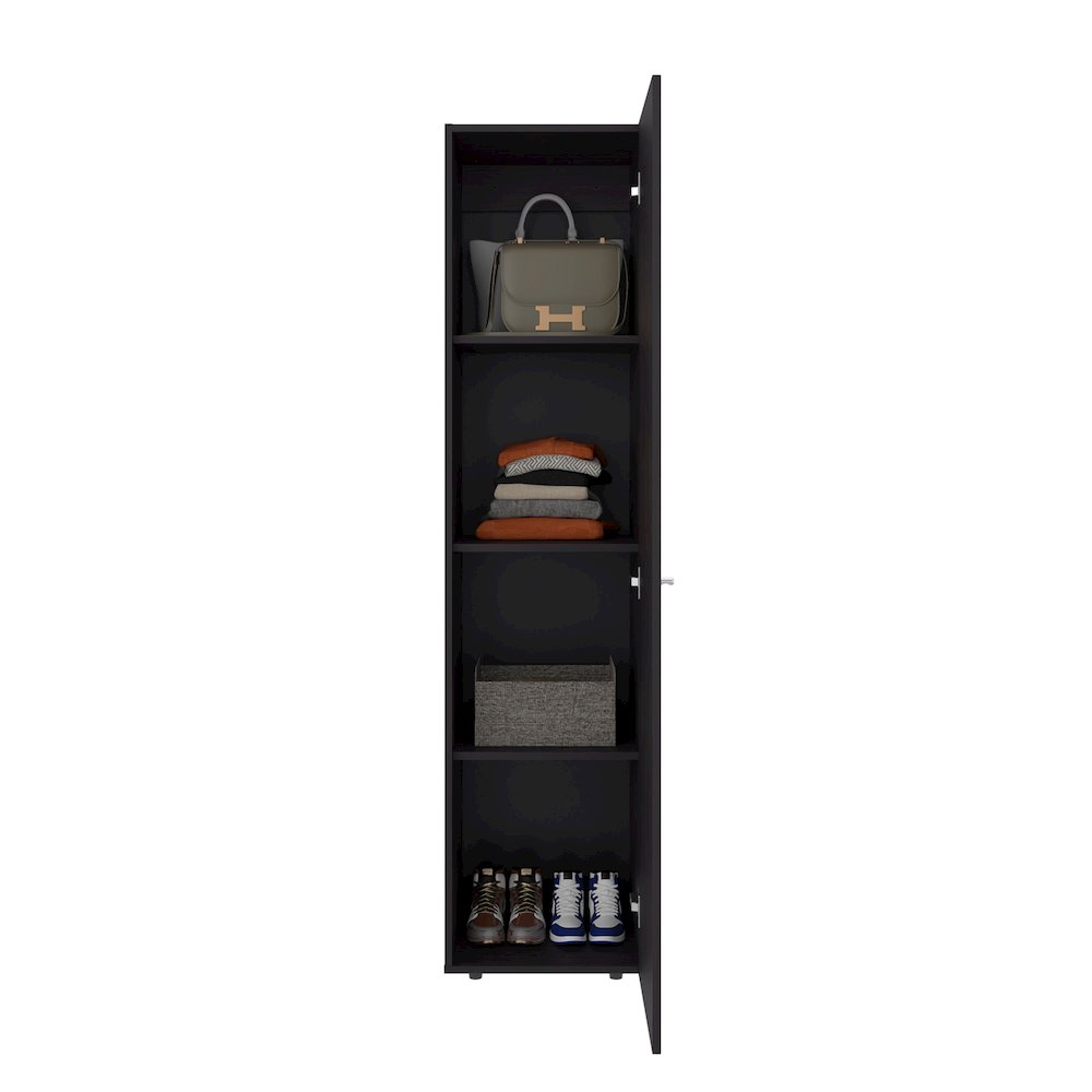 Storage Cabinet with 4 Shelves for Clothes and Accessories, Modern Design. Picture 5