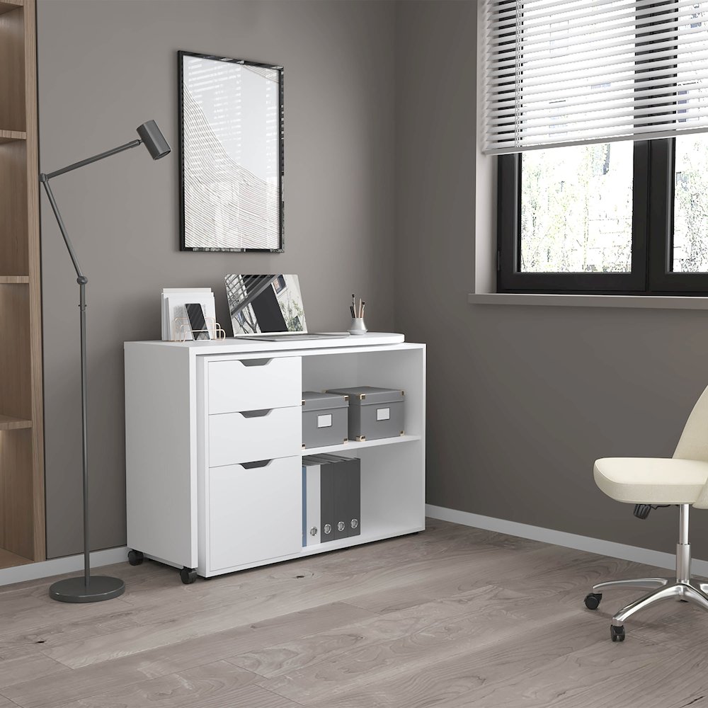 Rotating Desk with Ample Storage Space for a Modern Organized Office Environment. Picture 2