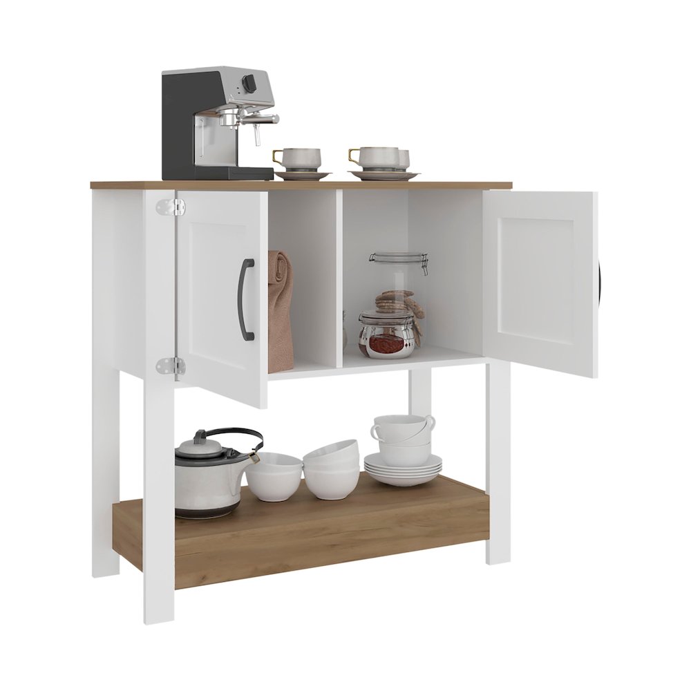 Modern Coffee Station Cabinet with Storage and Functional Kitchen Organizer. Picture 7