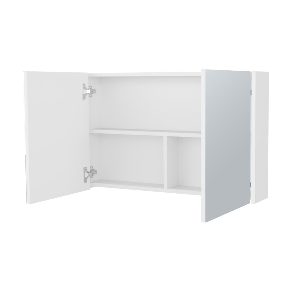 McNary Medicine Cabinet With Included Mirrors And 2 Doors, White. Picture 5