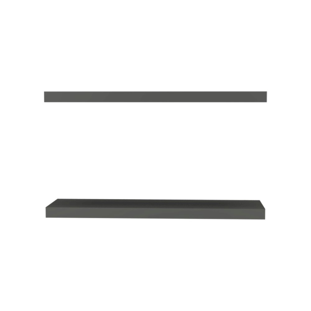 Iva Floating Shelf in Melamine x2, Matt Grey. Picture 1