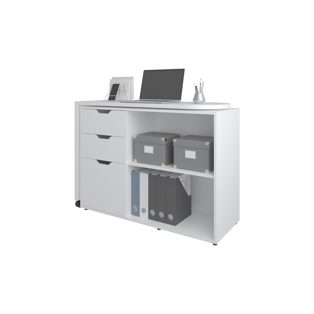 Rotating Desk with Ample Storage Space for a Modern Organized Office Environment. Picture 7