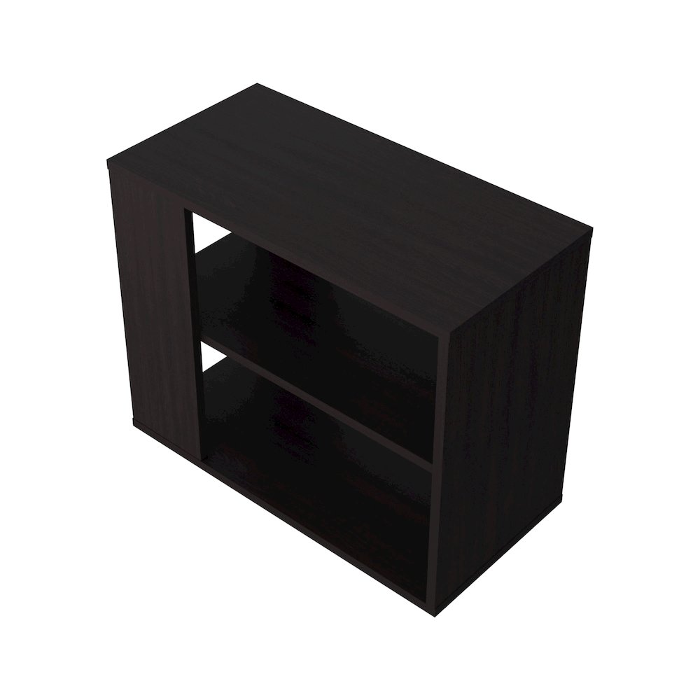 Rio Verde Side Table in Melamine with Open Storage, Wengue. Picture 7