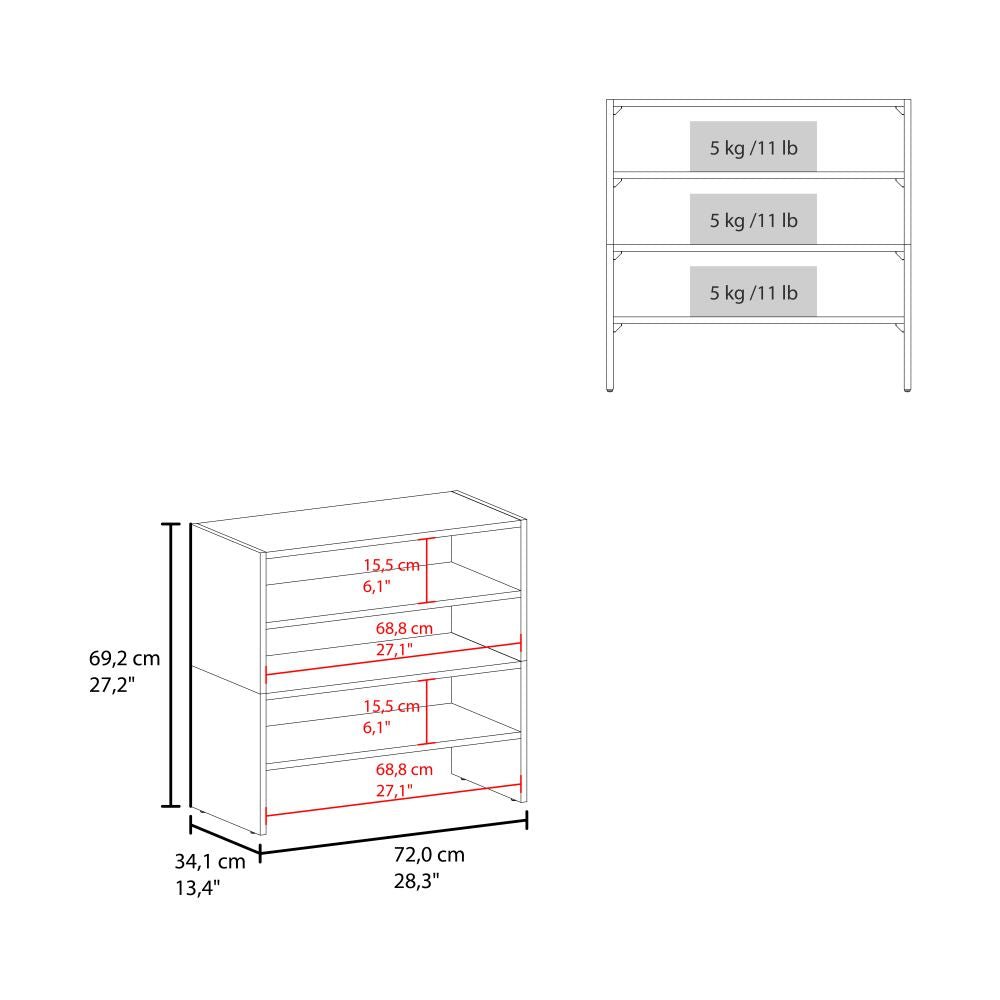 Houston Modern Shoe Rack Stylish Design for Bedroom and Hallway, Wengue. Picture 3