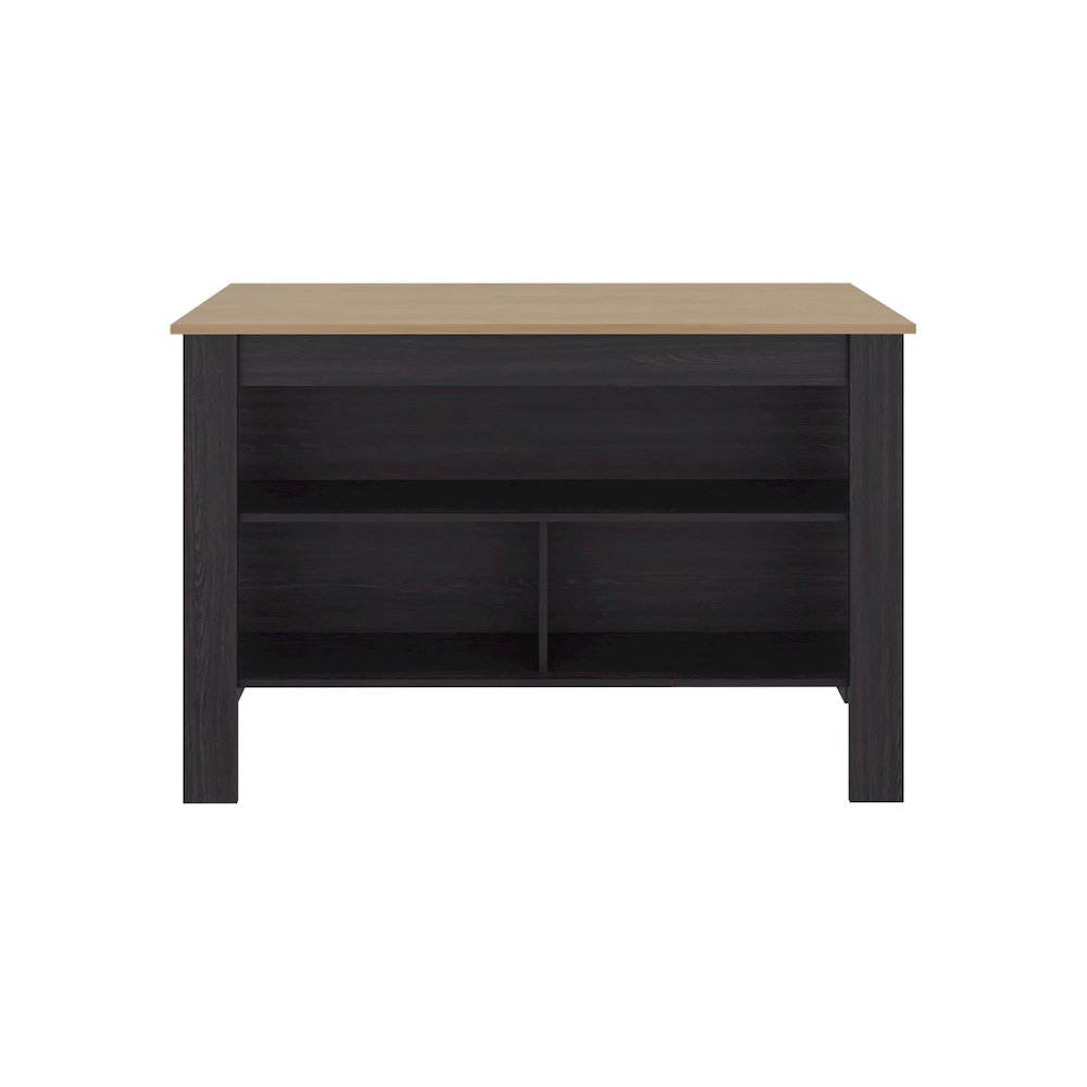 FM FURNITURE Aiken Broom Cabinet with Storage Shelves and Broom Hangers, WENGUE. Picture 1