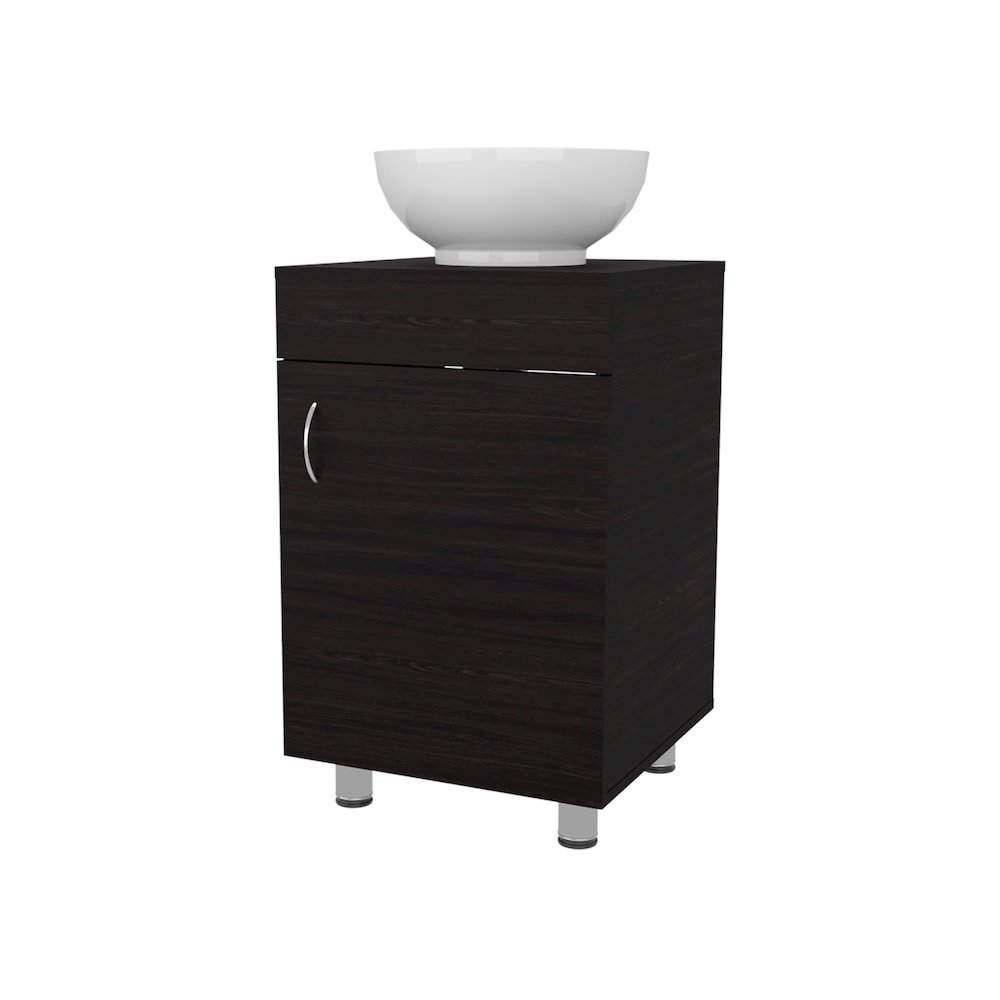 Loli Bathroom Vanity with Integrated Sink and Faucet, Wengue. Picture 1