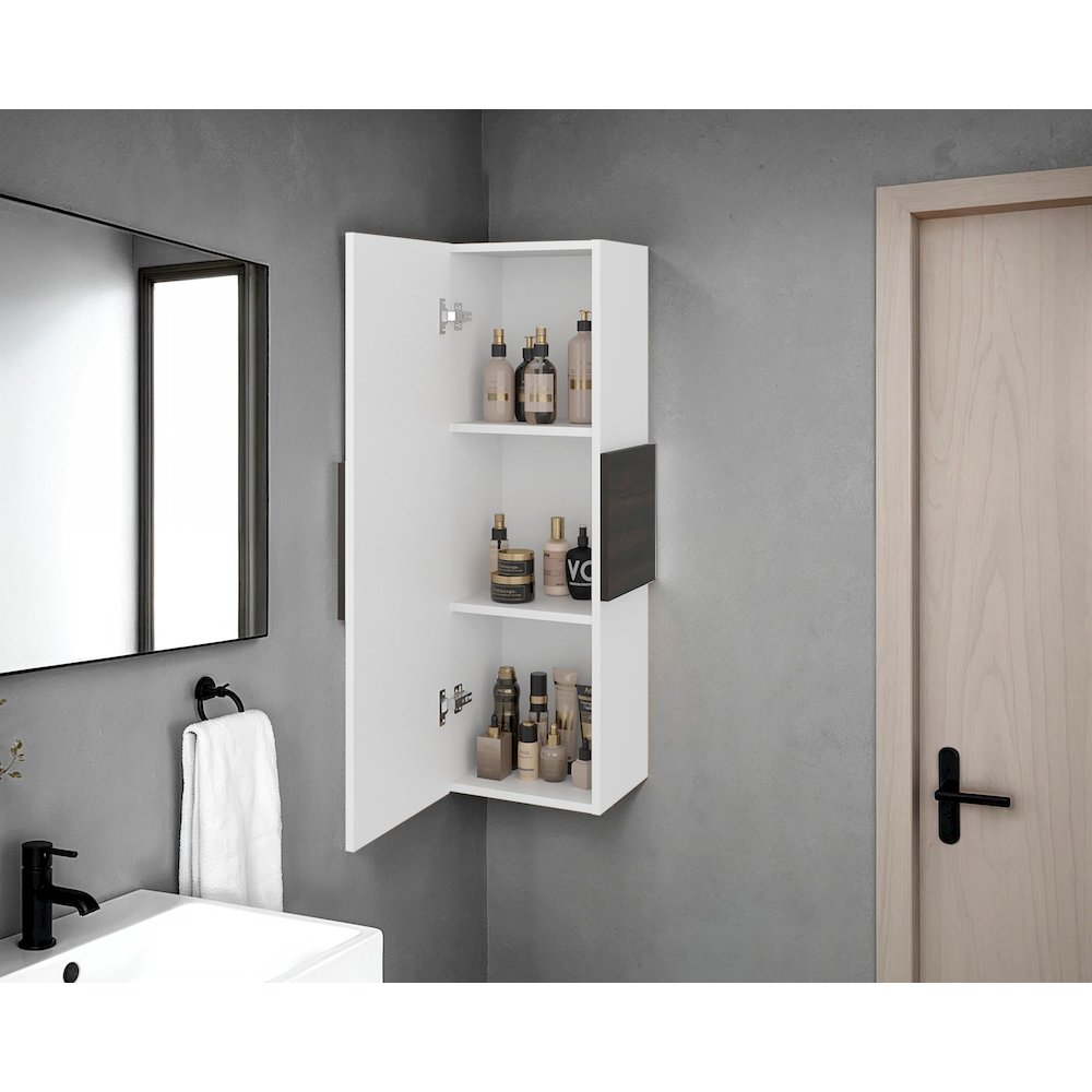 FM FURNITURE  Nottingham Medicine Cabinet, Three Interior Shelves,WHITE. Picture 4