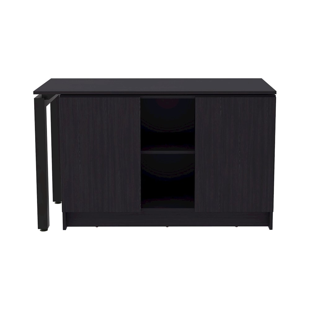 Elfrida Desk, Two Open Storage Shelves, White. Picture 1