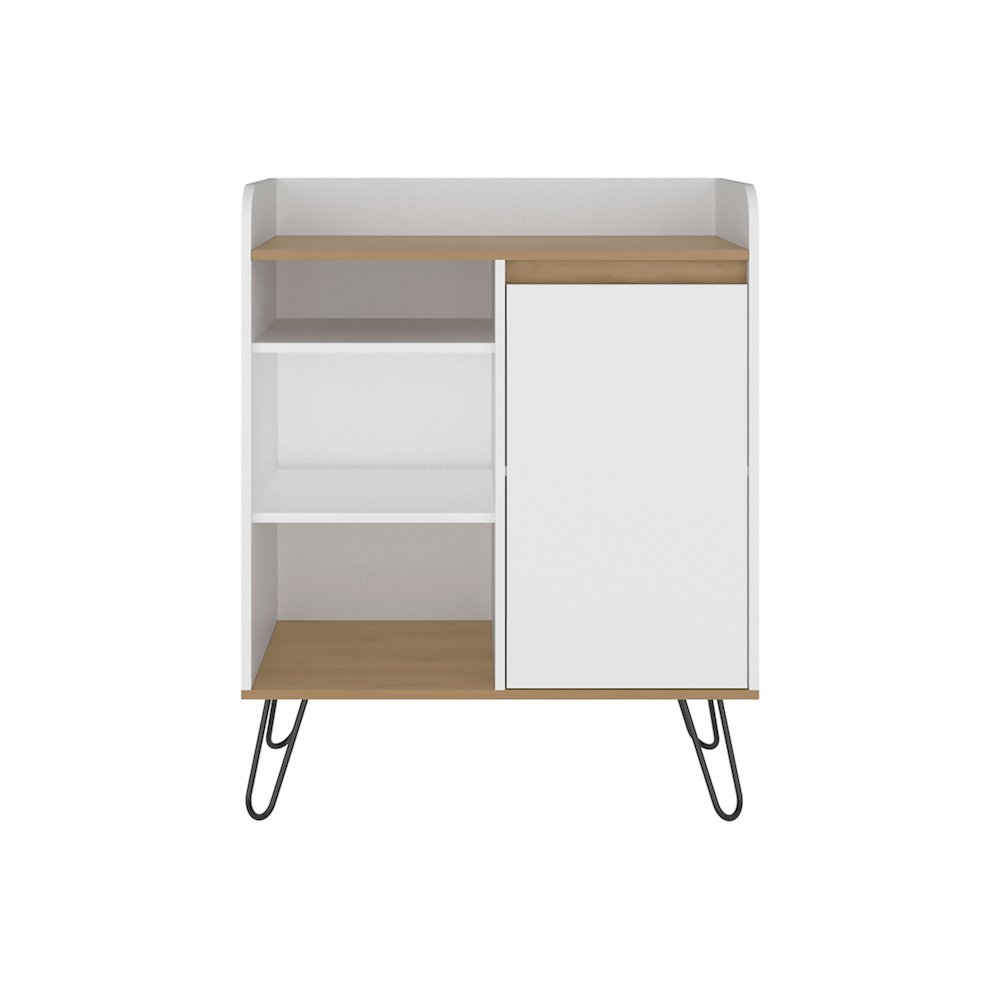 Dallas Modern Coffee Station Cabinet with Shelves and Door for Kitchen Storage. Picture 1