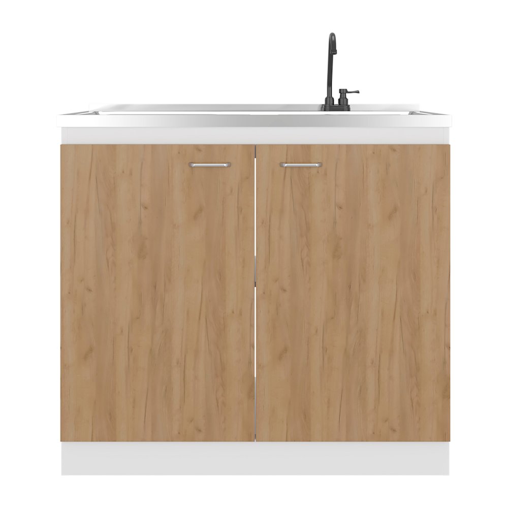 Extremo Kitchen Storage Cabinet with 2 Doors and 3 Shelves. Picture 1