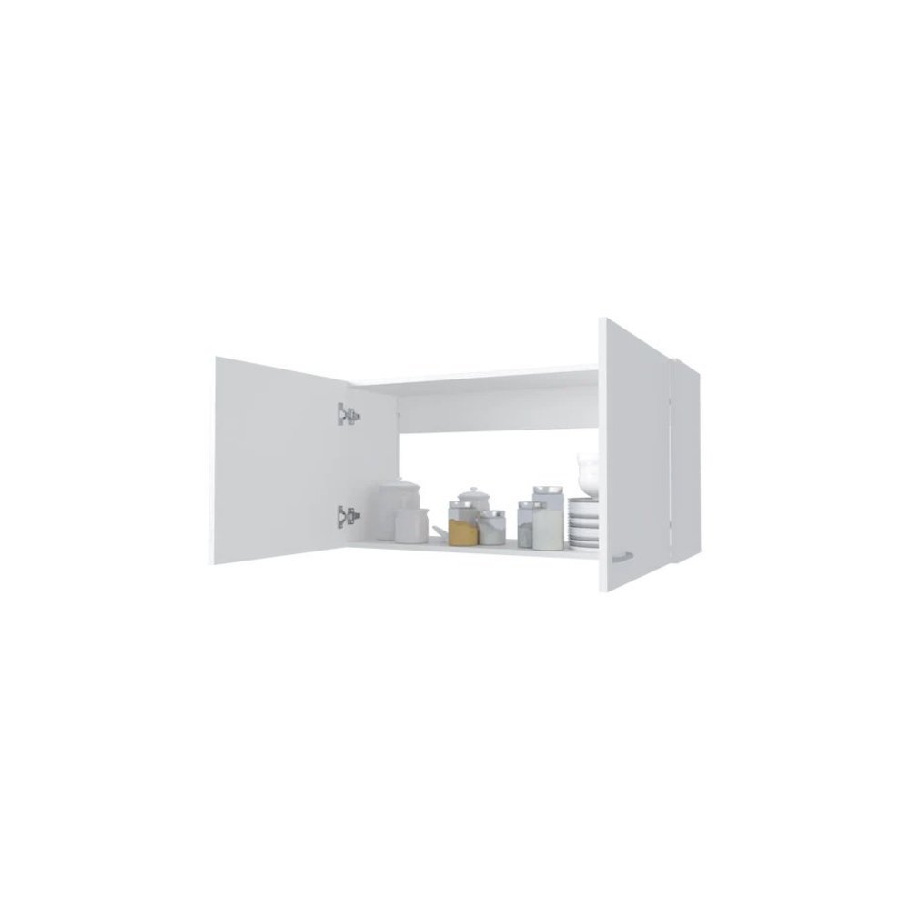 Oklahoma Wall Cabinet in melamine, Two Doors. Picture 3
