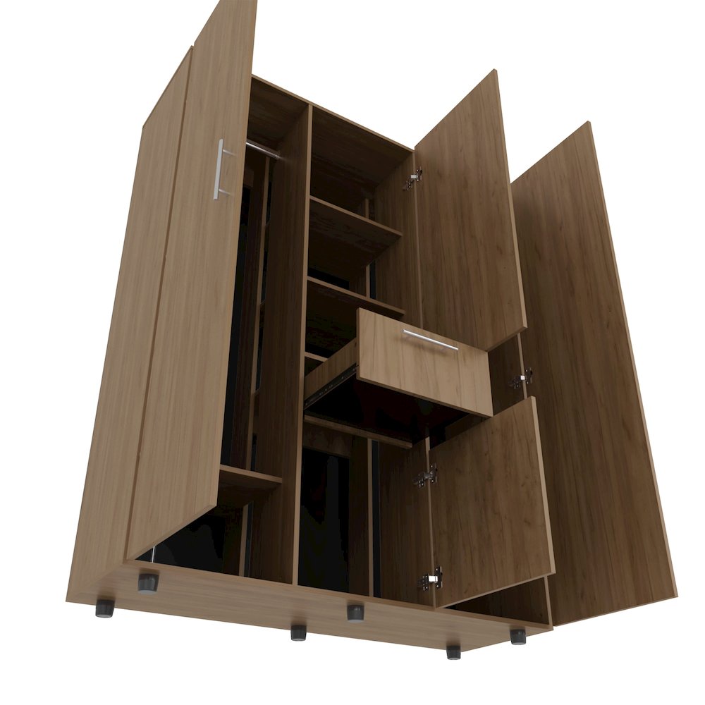 Alamo Lake Armoire Multi-storage with one Drawer, Natural Oak. Picture 8