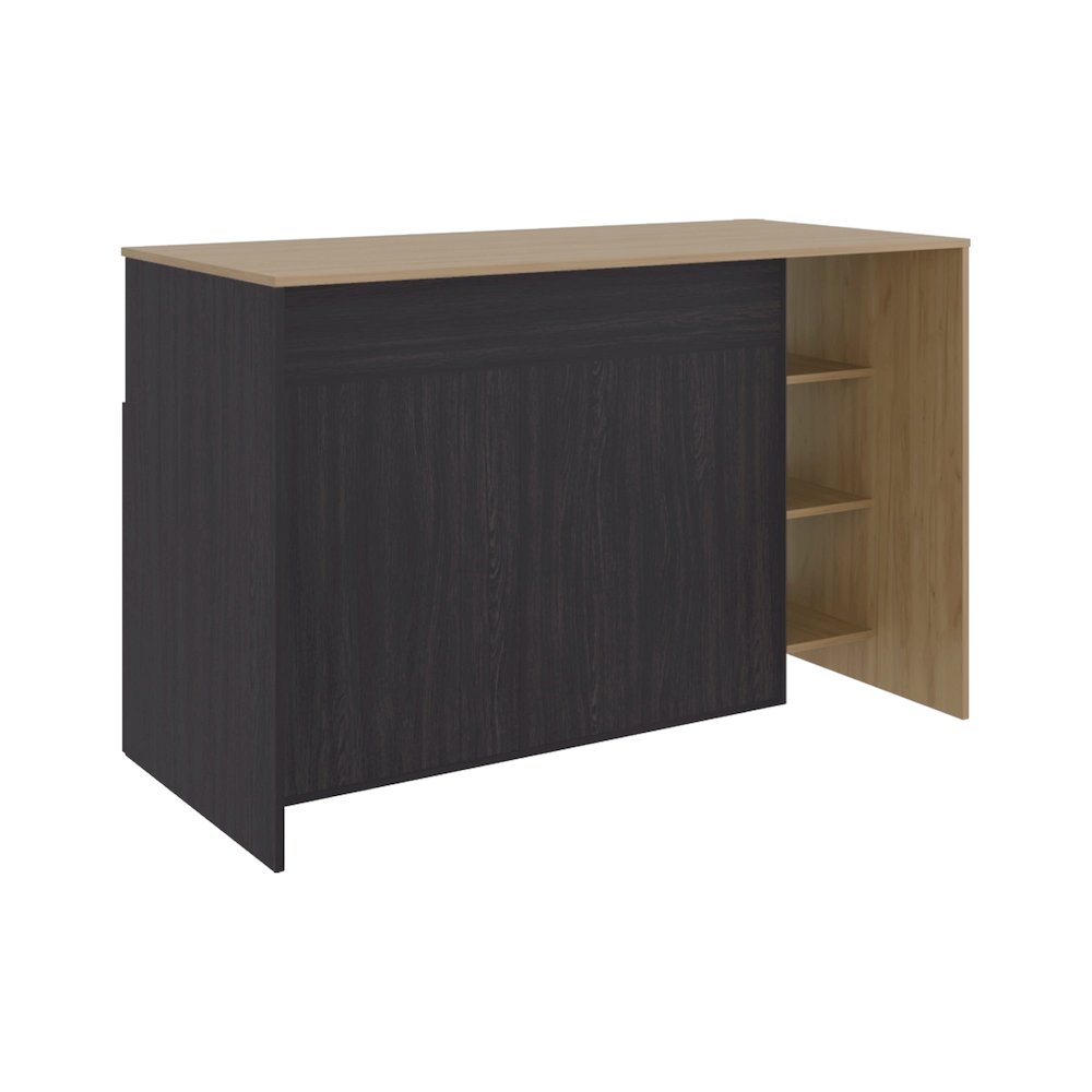 Abril Kitchen Island with Storage Cabinet, Shelves and Appliance Space. Picture 1