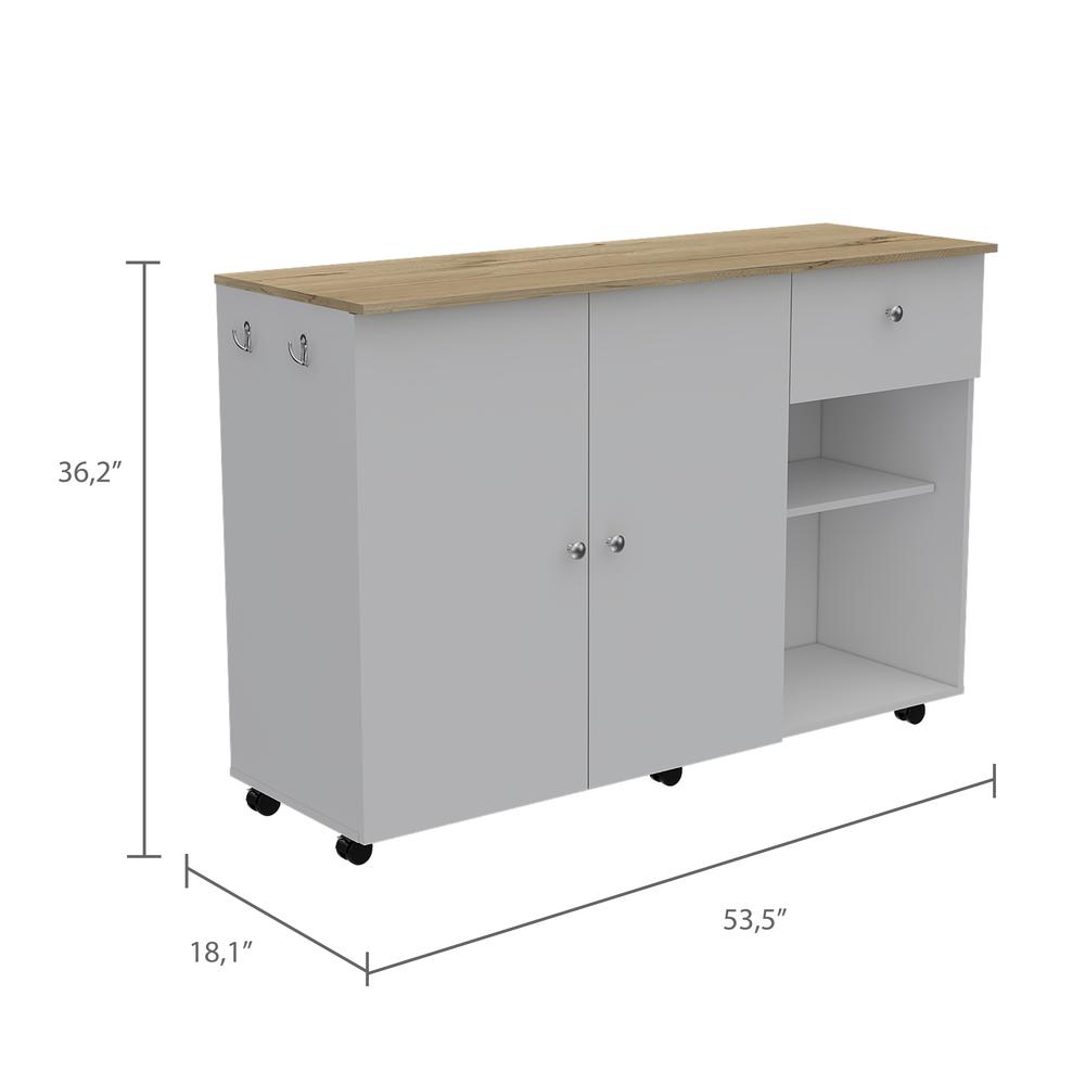 Chico Kitchen Island White. Picture 3