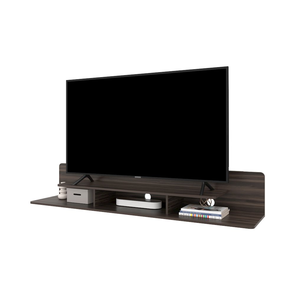 Dragon Tv Stand with Open Storage, Stained Walnut. Picture 3