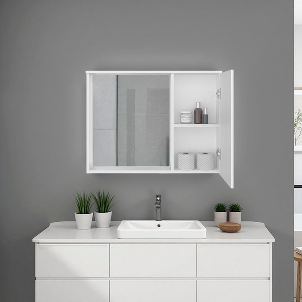 Milan Wall Medicine Cabinet, White. Picture 4