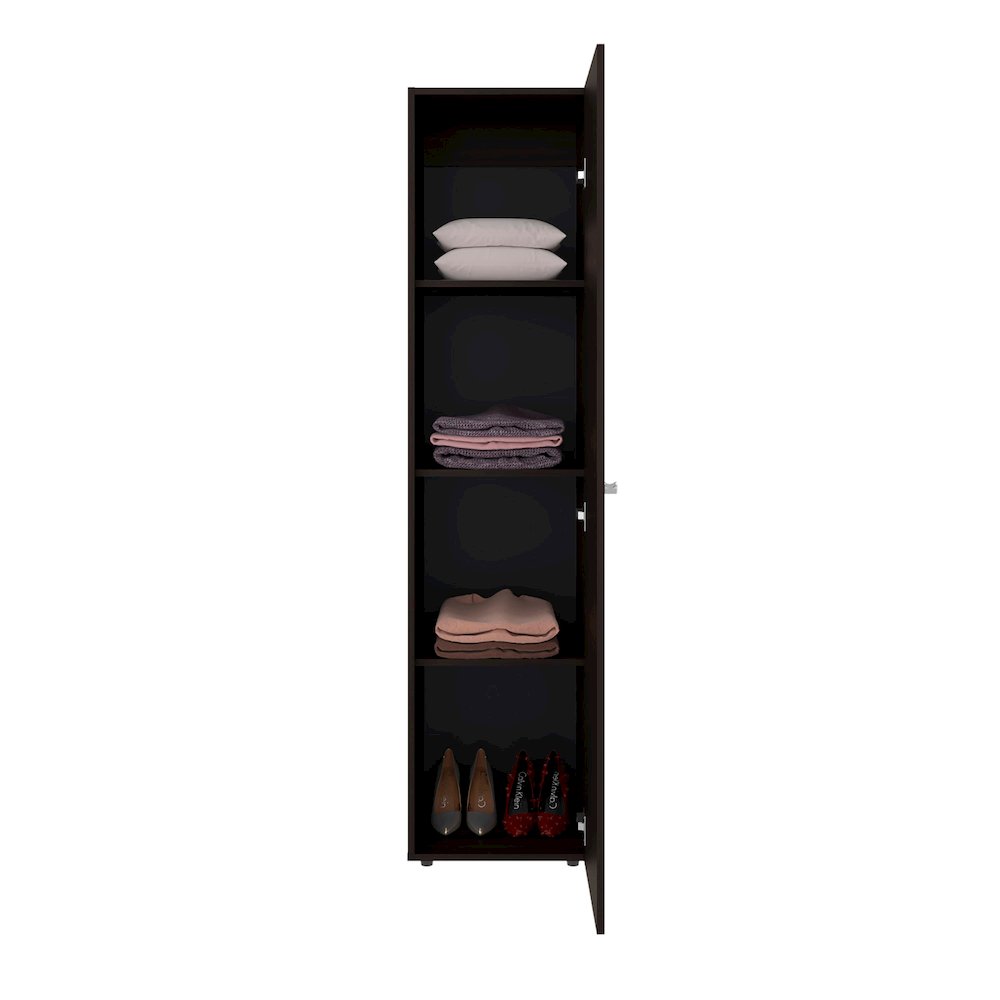 Saily Storage Cabinet with 4 Shelves and Mirror on Door, Modern Design. Picture 6