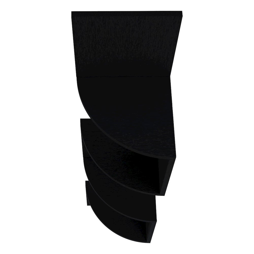 Rosebud Corner Floating Shelf: Modern Full-Wall 4-Shelf Unit. Picture 5