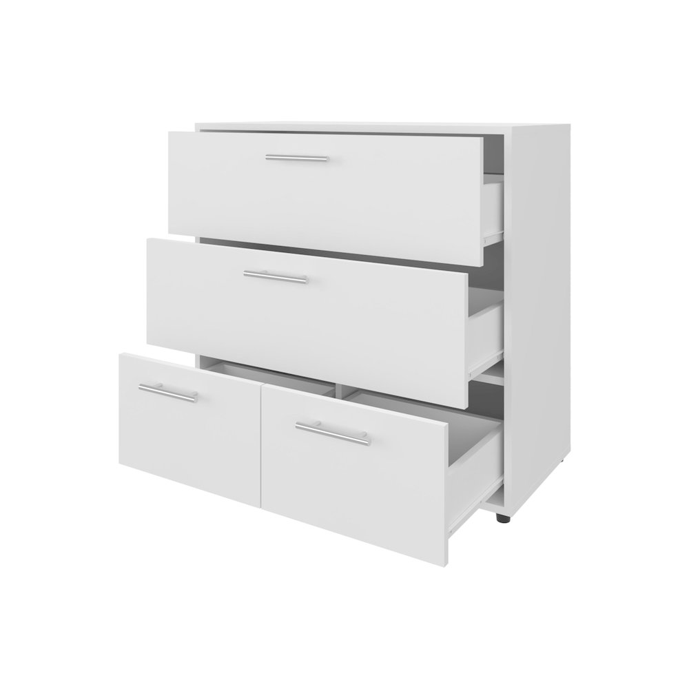 Oto Dresser with 4 Spacious Drawers, White. Picture 3