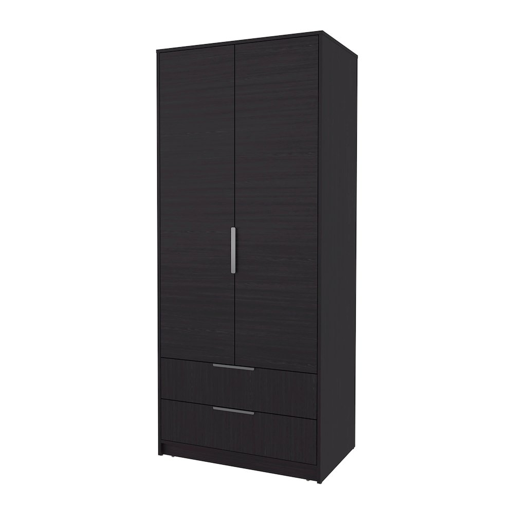 Forest 2 Door Wardrobe with Hanging Rod and 2 Drawers, Wengue. Picture 1