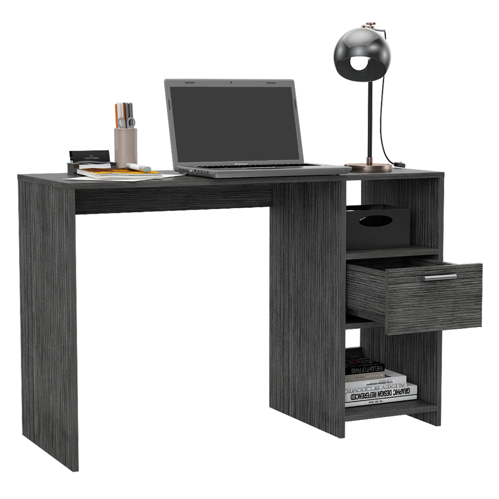 Arlington Writing Computer Desk, One Drawer, Two Shelves. Picture 6