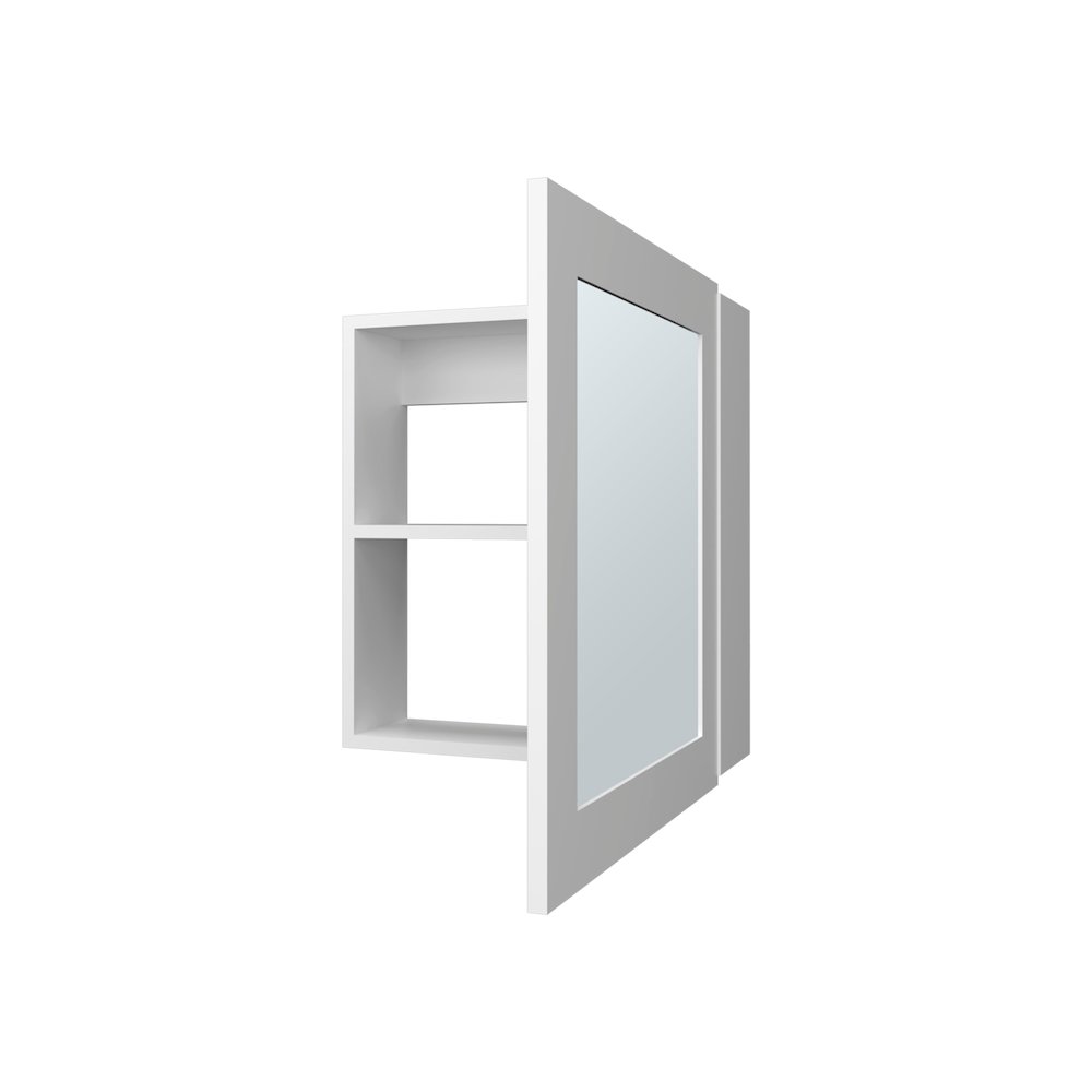 Payson Medicine Cabinet in Melamine With Included Mirror, White. Picture 5