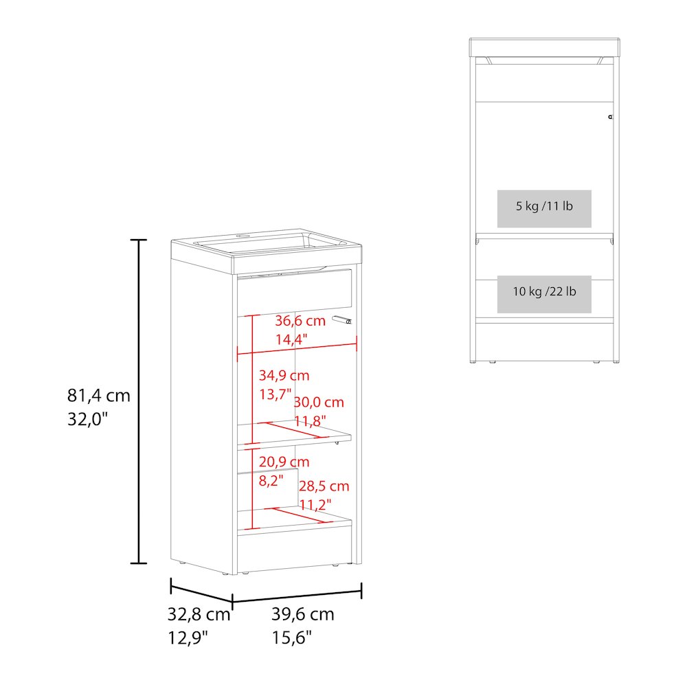 Floor Vanity Bathroom Cabinet with Sink,Modern Storage Solution for Bathrooms. Picture 3