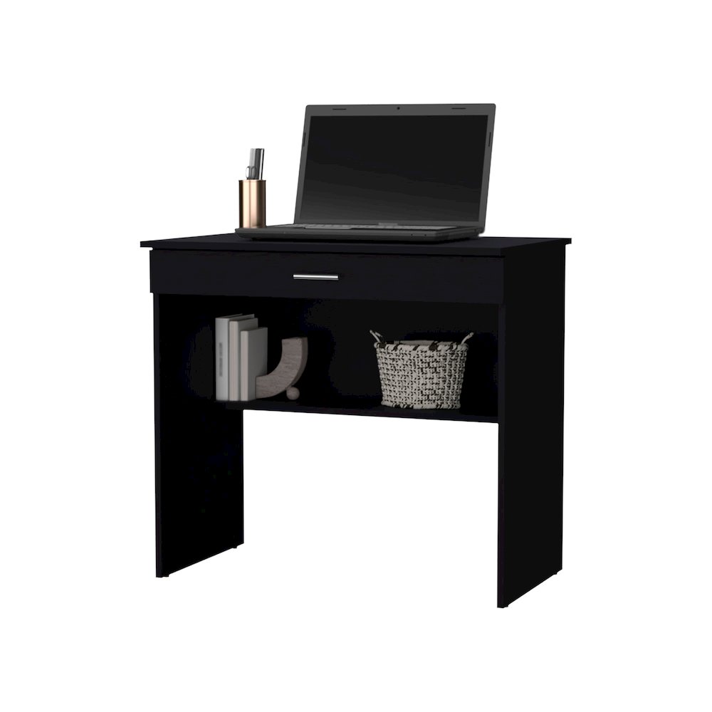 Kaylor Storage Desk, Modern Design with Drawer and Shelf. Picture 4
