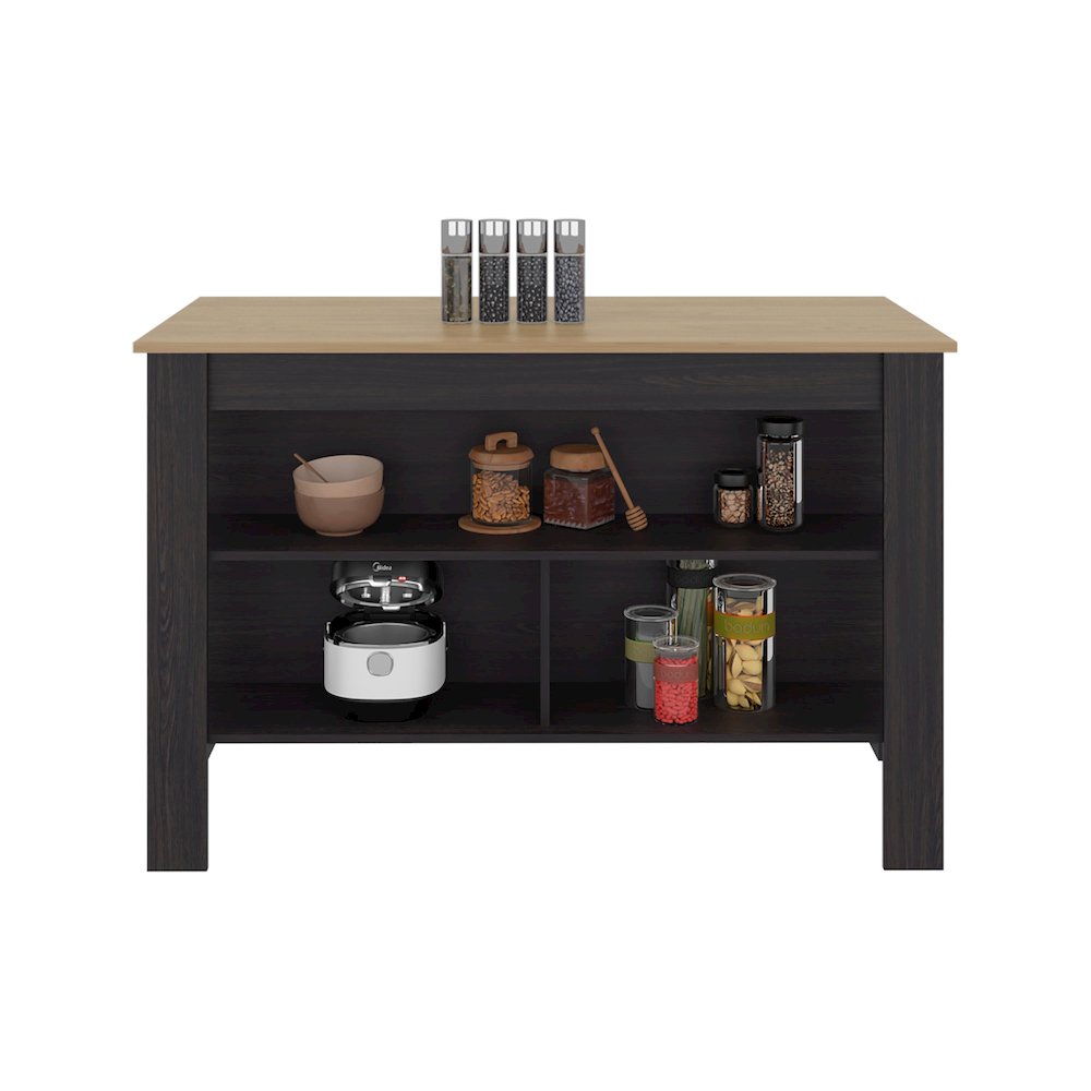 FM FURNITURE Aiken Broom Cabinet with Storage Shelves and Broom Hangers, WENGUE. Picture 6