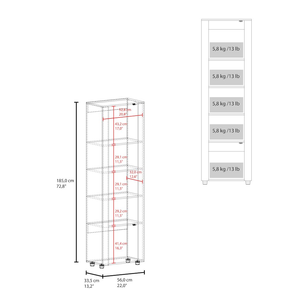 Liora Vertical Cabinet with Doors for Practical Home Organization. Picture 3