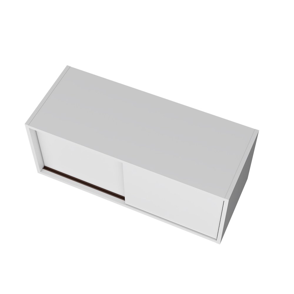 Anegam Floating Cabinet with Sliding Door, White. Picture 7