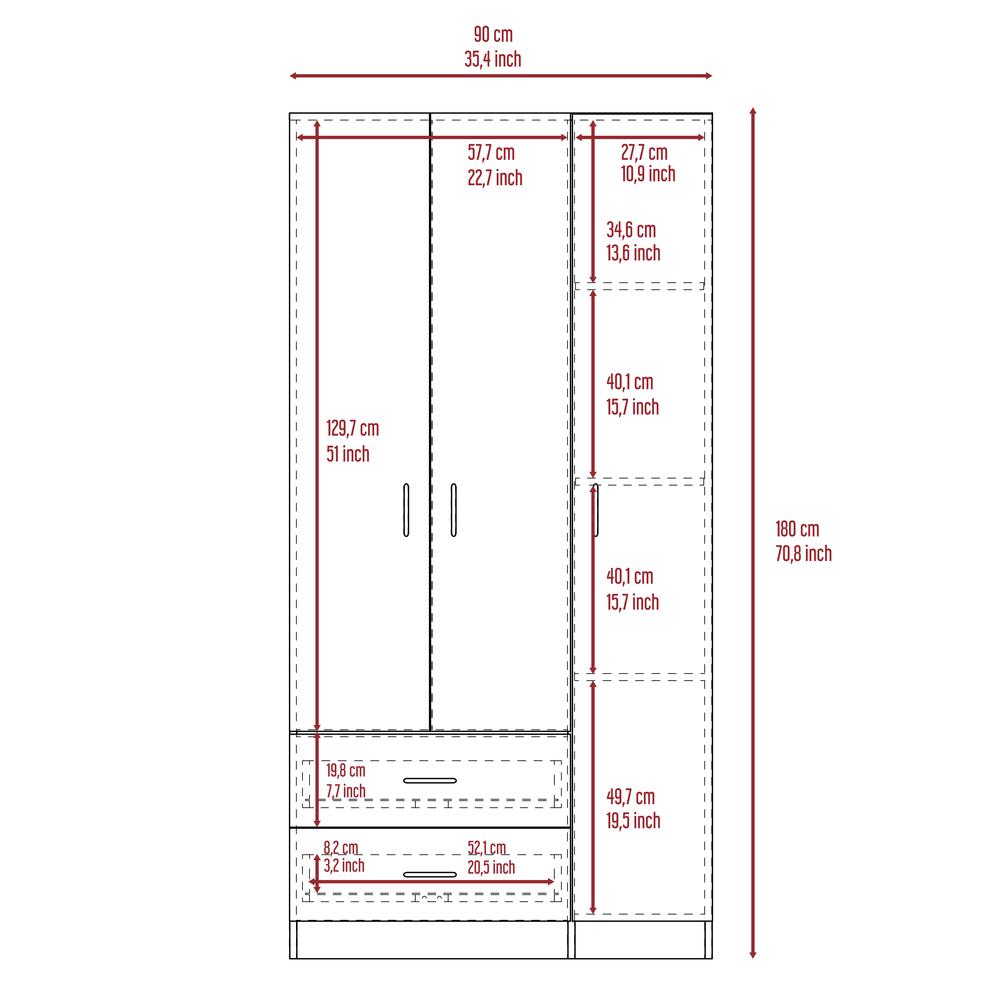 Eureka 3 Door Armoire. Picture 5
