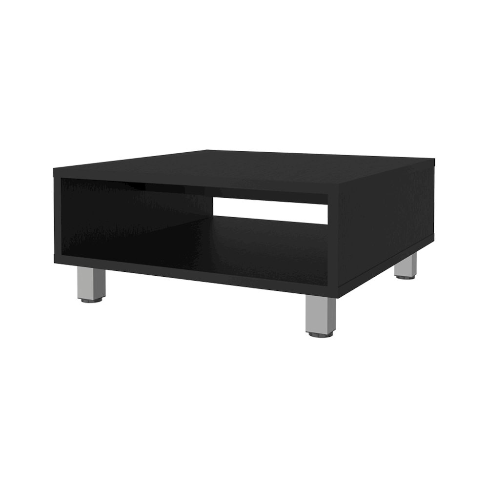 Avondale Coffee Table in Melamine with Open Storage, Wenge. Picture 1