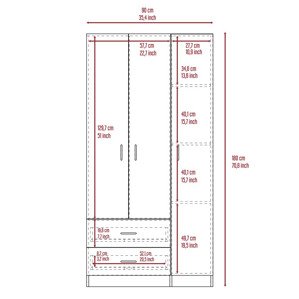 Eureka 3 Door Armoire. Picture 5