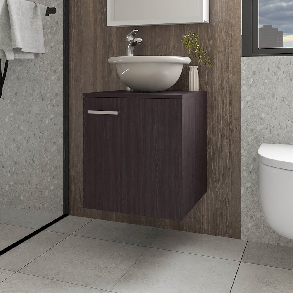 Pirtleville  Bathroom Vanity with Integrated Sink and Faucet, Wengue. Picture 4